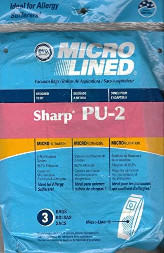 החלפת DVC 444820 שקית נייר PU2 Sharp Microlined | תיקים שואבי ואקום | חלקי חילוף כדי לשמור על נקייה